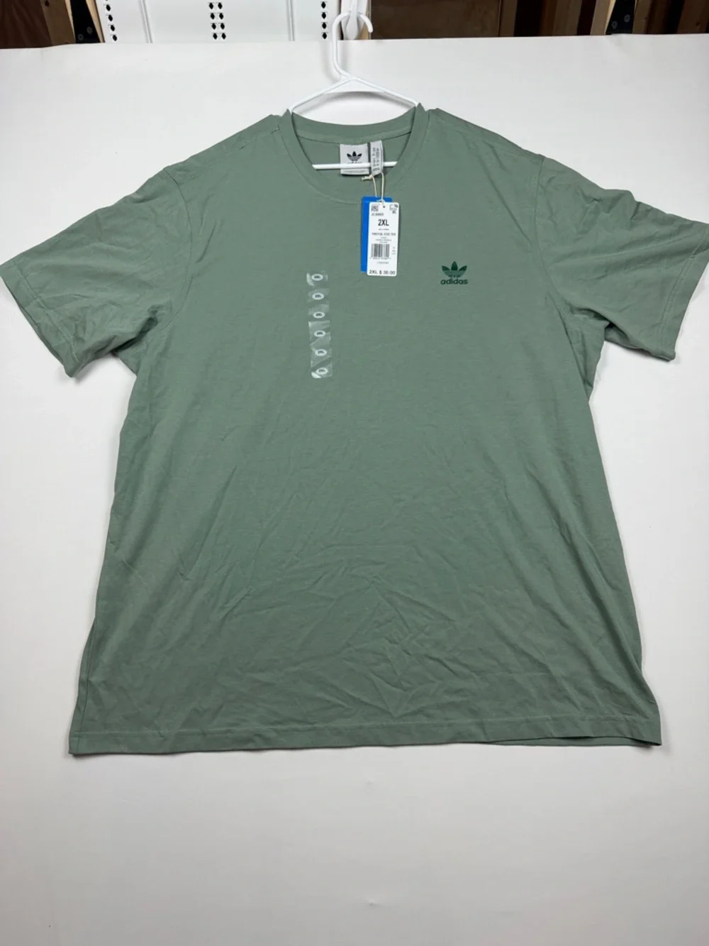 adidas Sage Green Trefoil Crew Neck T-Shirt
